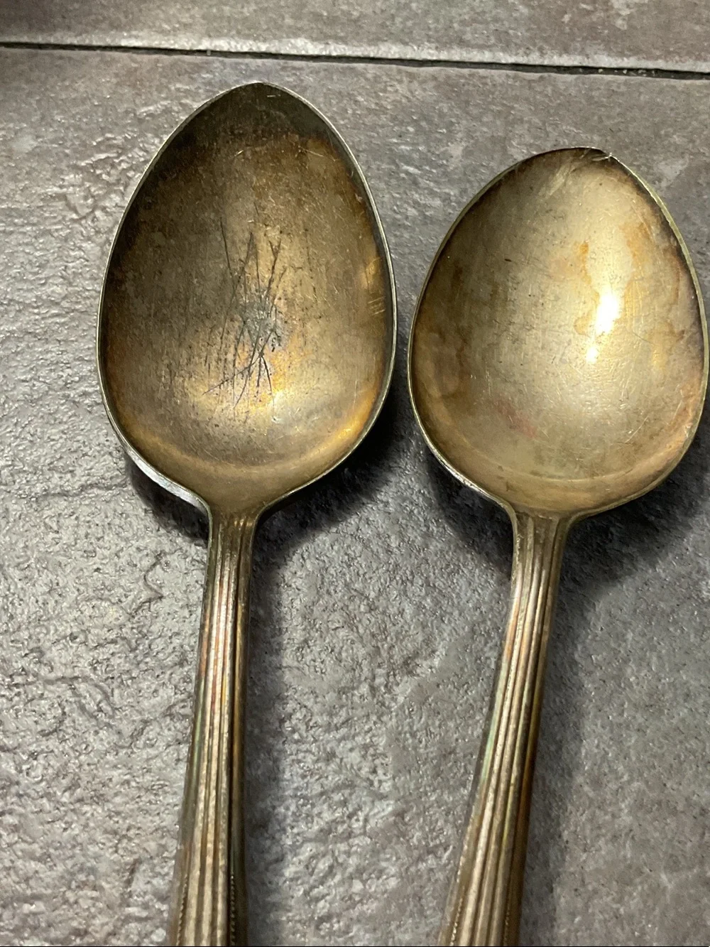 Vintage silver plated Decorative Serving Spoons - Pack of 2 1926